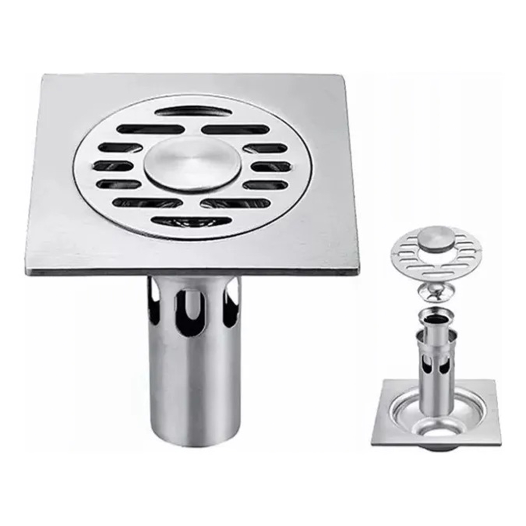 Genérica - Desagüe De Suelo De Ducha Cuadrado Enchufable Baño 10*10Cm