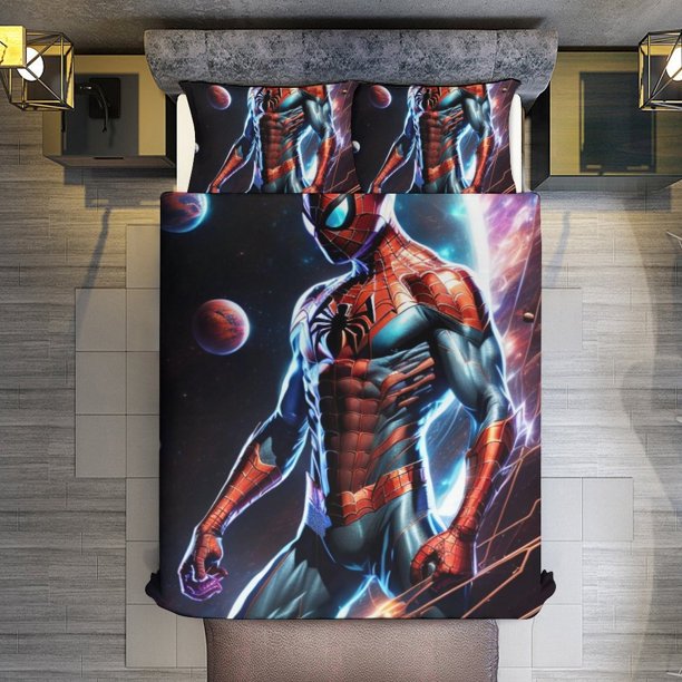 Spider-Man Comforter Set for Kids Boys Teen Men Tween 3D Lightweight Microfiber Bedding Sets