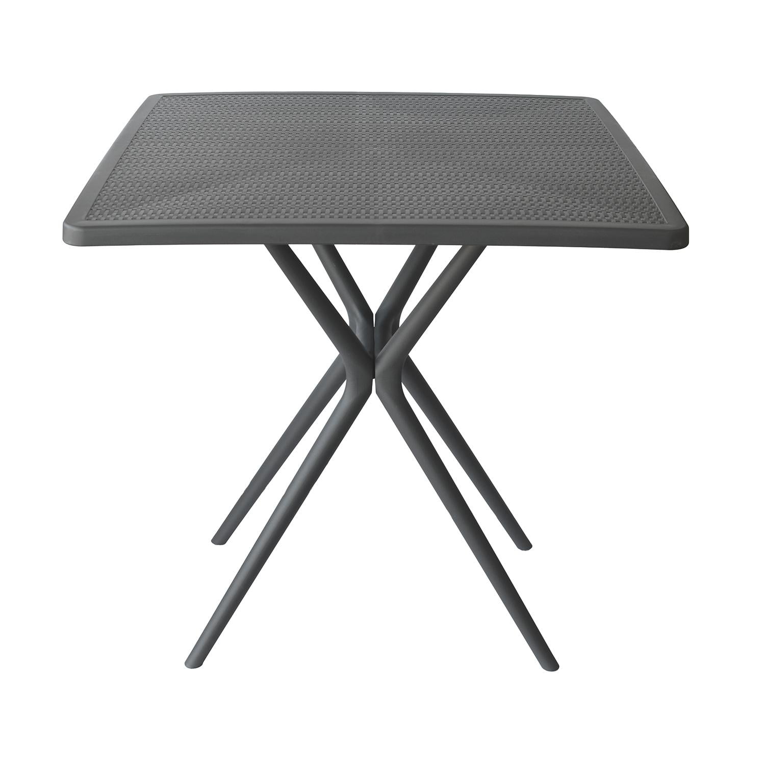 Escandinavia - Mesa Cocina Terraza Jardín Cuadrada Elvan 71x70x70 Gris