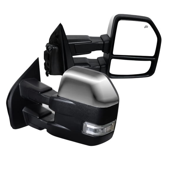 Espejo lateral AERDM para Ford F-150 2015‑2020, cromo, calefacción y para remolque