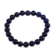 thumbnail image 3 of Hecho A Mano Natural Blue Blue Lapis Lazuli Gemstone Redondo Bead Pulsera Estirar, 3 of 3