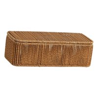 Magideal - Cesta Tejida De Imitación De Ratán, Cesta De Almacenamiento Para Artículos Pequeños, Práctico Organizador De Cosméticos, Organizador De Artículos Pequ 31 Cm X 13 Cm X 10 Cm