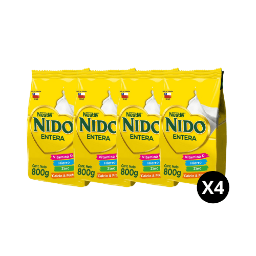 Nestlé - 4x Leche En Polvo Nido® Entera 800g
