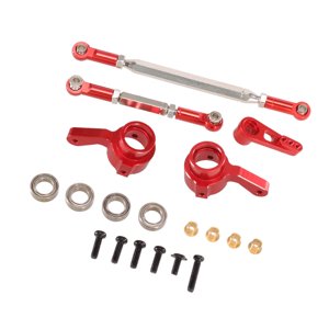 Bothyi - Conjunto De Varillaje De Dirección Rc, Ensamblaje De Bricolaje, Componentes De Dirección Rc Para 99S D96 1:12, Rojo