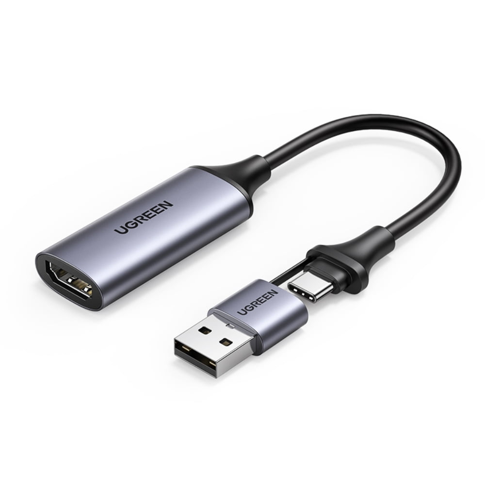 Capturadora De Video Hdmi 4k/60hz / Usb-c + Adaptador Usb-a 1080p/30hz Ugreen Cm489