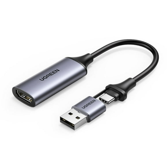 Capturadora De Video Hdmi 4k/60hz / Usb-C + Adaptador Usb-A 1080p/30hz Ugreen Cm489