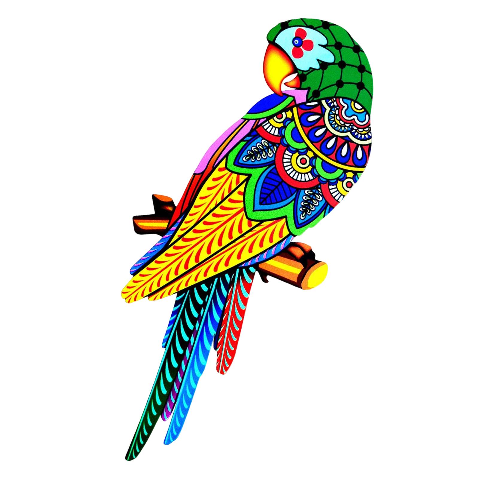 Bothyi - Pájaro Arte De La Pared Decoración Escultura Decoración Colgante Para Cerca De Interior Al Aire Libre Cabeza Verde A La Izquierda