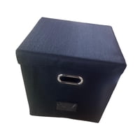 Magideal - Caja De Almacenamiento De Discos De Vinilo De 12 Pulgadas, Organizador De Álbumes, Soporte De Almacenamiento De Álbumes De Vinilo, Estuche De Almacena Negro