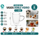 thumbnail image 3 of Pack 6 Tazas Doble Vidrio con Asa 450ml | Térmicas Frío y Caliente, 3 of 3