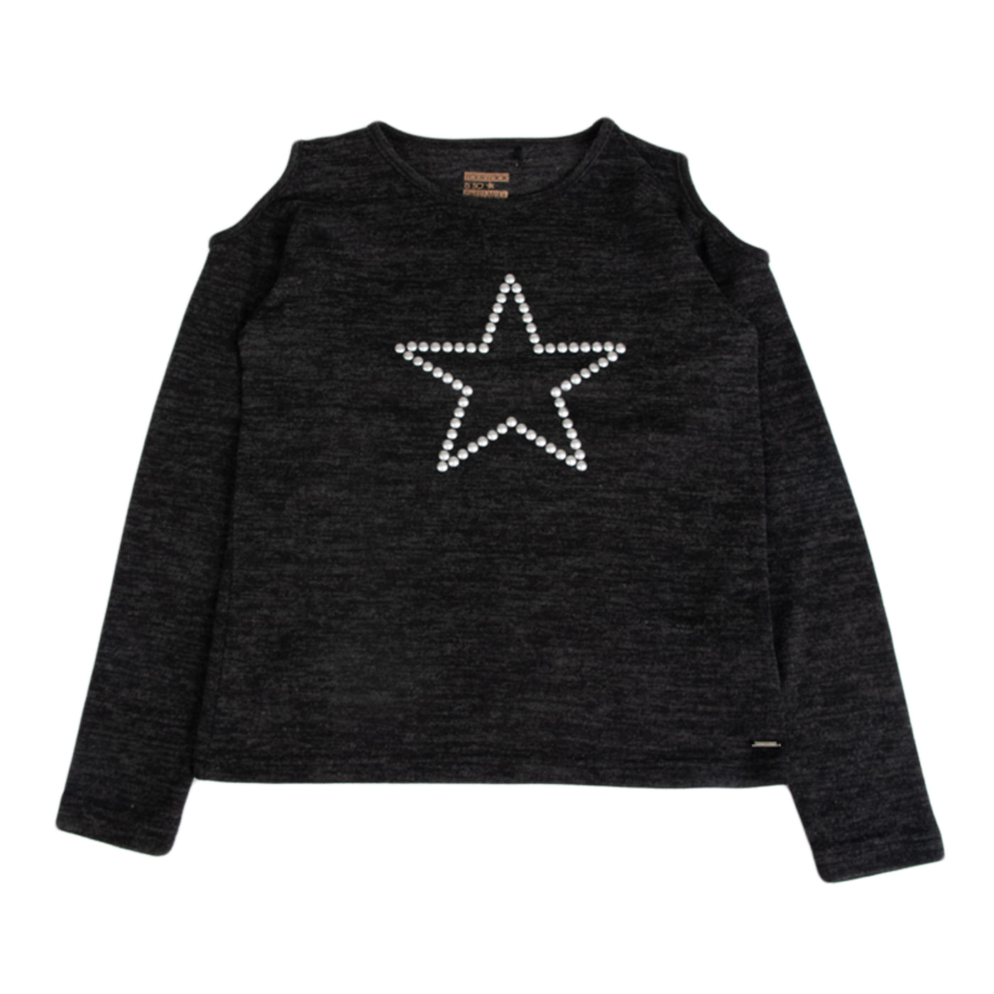 Polera Niña Negro Pillin