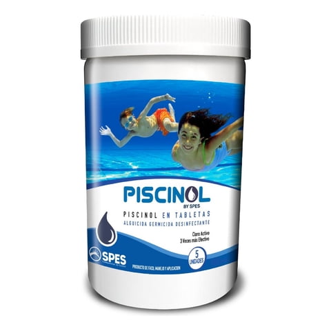 Cloro Alguicida Germicida Desinfectante Tableta Piscinol 1Kg Blanco