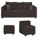 thumbnail image 1 of Sofa Antonella + 1 Puff Chocolate, 1 of 3