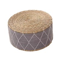 Ioensy - Cojín De Meditación, Tapete De Suelo De Tatami Tejido Portátil Para Oración Al Aire Libre, Interior, Gris