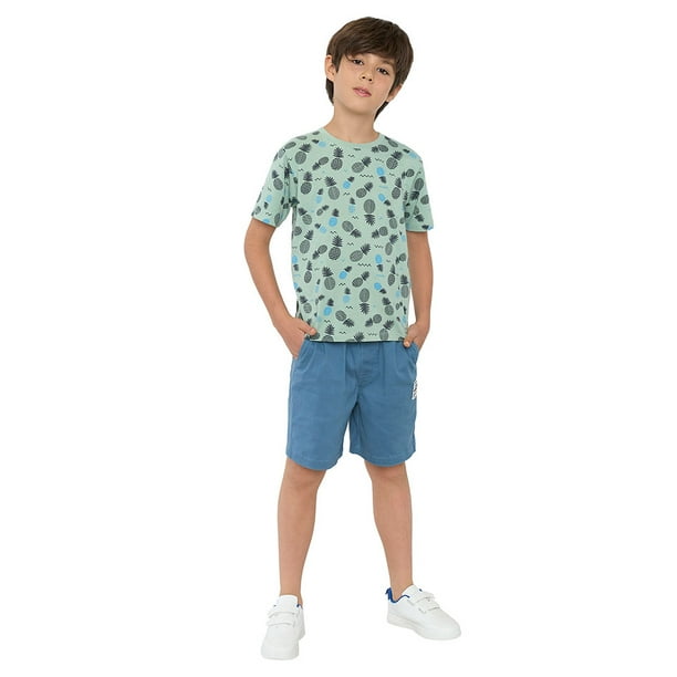 Short Niño Kids Gabardina Azul Corona