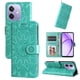 thumbnail image 4 of Funda tipo cartera FOXDOCK para OPPO A5x 4G/5G , diseño girasol en relieve, cuero PU, cierre magnético, soporte y tarjetero, 4 of 5
