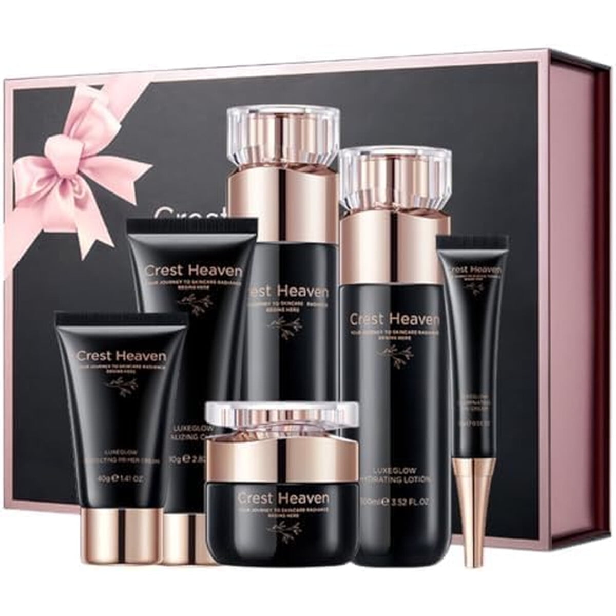 Kit Facial Crest Heaven 6 Piezas Luxeglow Hidratante