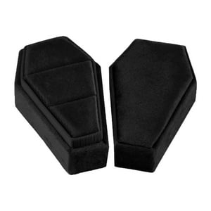 Genérico - Caja De Joyería Con Forma De Ataúd, Caja De Almacenamiento De Joyas Para Colgantes, Amuletos, Regalos, Recuerdo De Fiesta, Caja De Anillos, Color Negro