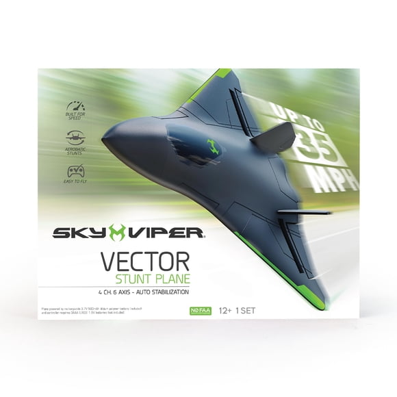 Avión acrobático Sky Viper Vector fácil de volar hasta 35 millas por hora