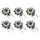 thumbnail image 1 of Uxcell 6 Pcs Cubiertas de Botones de Diamantes de Imitación, 17.5mm 11/16" Botones Decorativos Clips Desmontables Kit de Costura de Repuesto para Mujeres Hombres Manualidades DIY, Plata Negra, 1 of 6