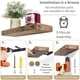 thumbnail image 4 of Estantes flotantes Sorbus de caoba para pared y baño, paquete de 4, 4 of 6