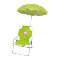 Magideal - Silla De Camping Para Niños, Silla Plegable Con Sombrilla, Práctica Silla De Playa Portátil Para Picnic, Viajes Al Aire Libre, Pesca En El Patio Flamenco