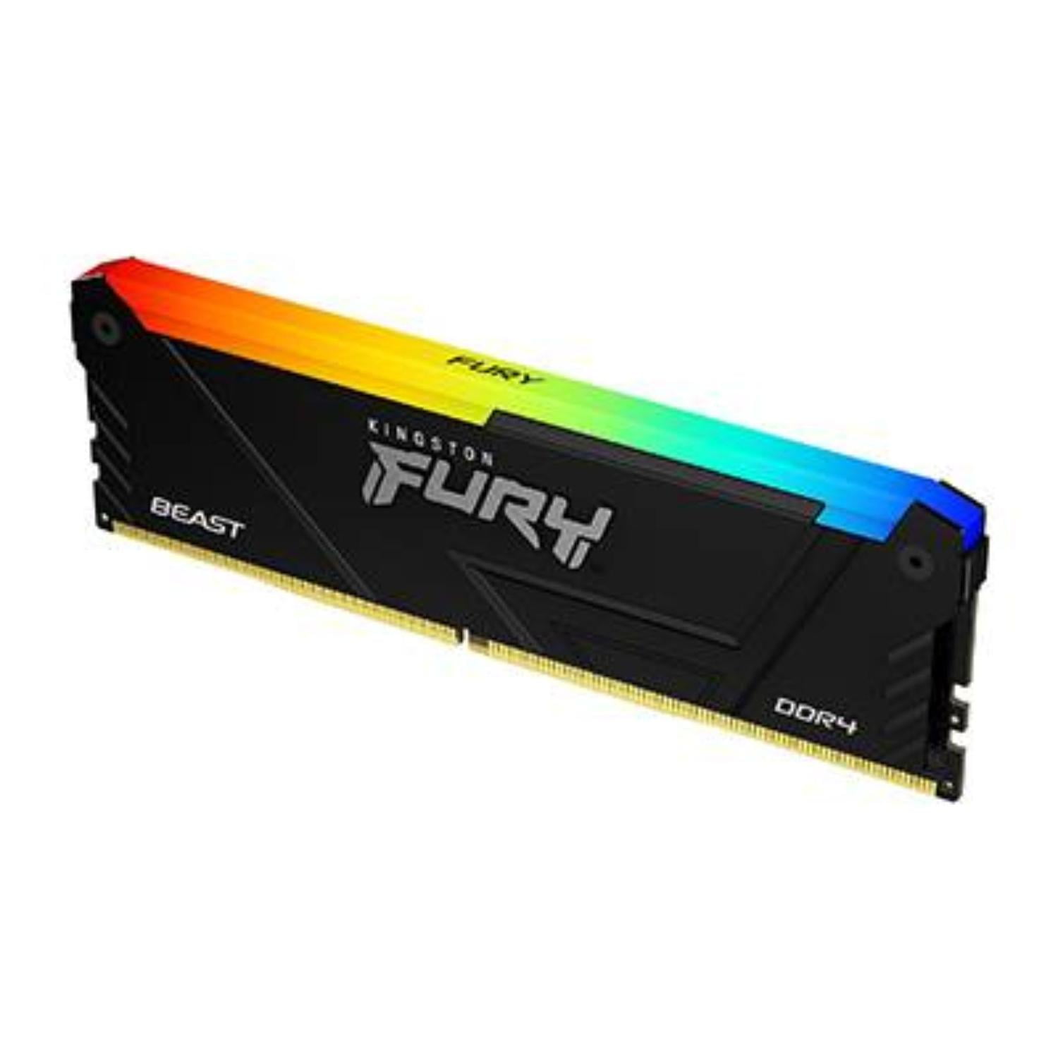 Kingston - Memoria Ram Fury Beast Rgb 8 Gb Ddr4 3600 Mhz Negro Talla Única