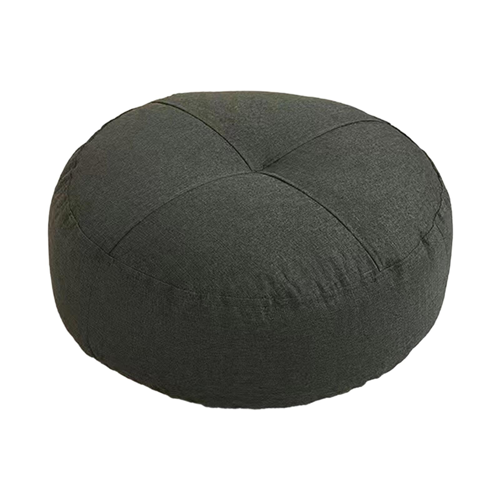 Bothyi - Almohada De Suelo Redonda Para Meditación, Para Asiento En El Suelo, Silla, Sofá, Color Gris Oscuro