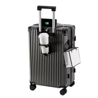 Mobii - Maleta Tapa Dura Moderna 71X44X27 Cm Porta Vaso Usb Gris