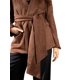 thumbnail image 2 of Jess de Meiko Chaquetas de Mujer de Ante Sintético Mangas Largas Solapa con Muesca Blazer con Cinturón para el Trabajo S Marrón, 2 of 8