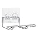 thumbnail image 5 of Soporte para secador de pelo, organizador de herramientas de autocuidado montado en la pared, soporte para alisador de pelo, colgador para salón, baño Plata, 5 of 5