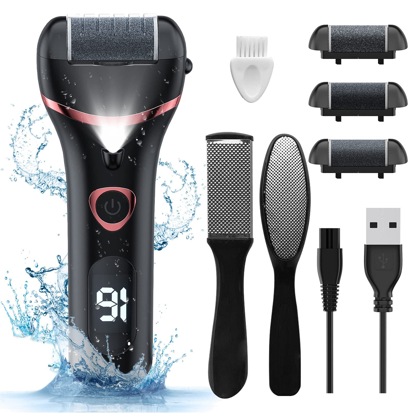 Eliminador Eléctrico De Callos Para Pies Geopu Recargable A Prueba De Agua