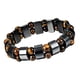 thumbnail image 2 of Pulsera de terapia magnética de hematita de energía de metal, 2 capas, piedras de ojo de tigre, 2 of 5