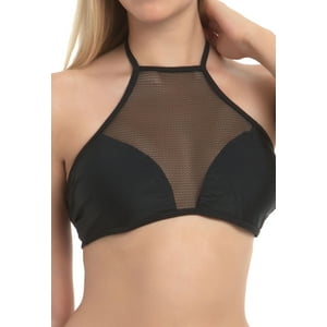 Samia - Bikini Estilo Sostén Con Transparencia Negro L