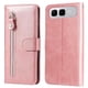 thumbnail image 2 of Funda tipo cartera para Infinix Smart10 Plus con bolsillo con cremallera y ranuras para tarjetas – Función de soporte Rosa, 2 of 5