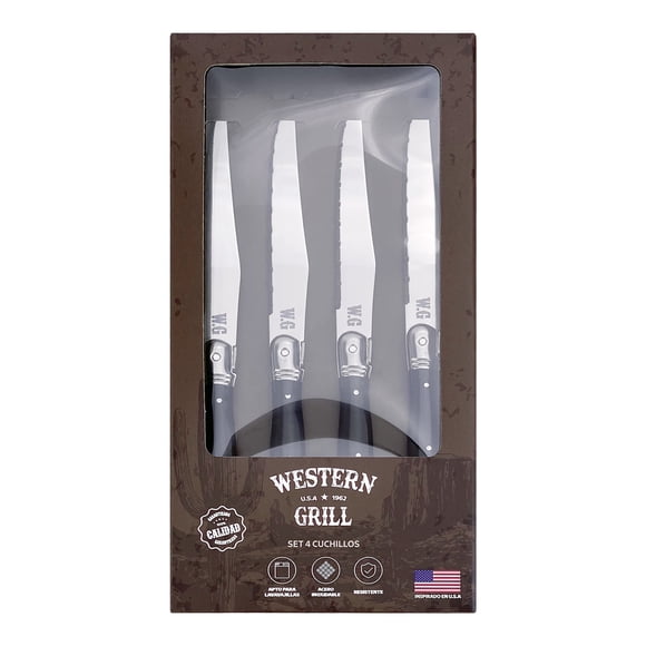 Set 4 cuchillos negro Metal