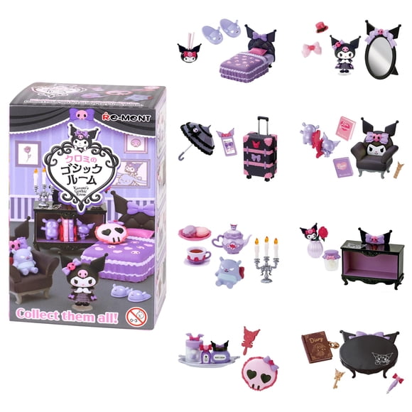 Figurita Hamee Re‑Ment Sanrio Kuromi – Habitación Gótica – 1 pieza