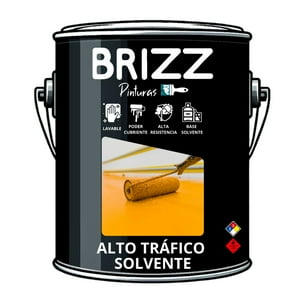 Baum - Pintura Alto Trafico Solvente “Rojo Bermellon” (Tineta 16 L) /Brizz