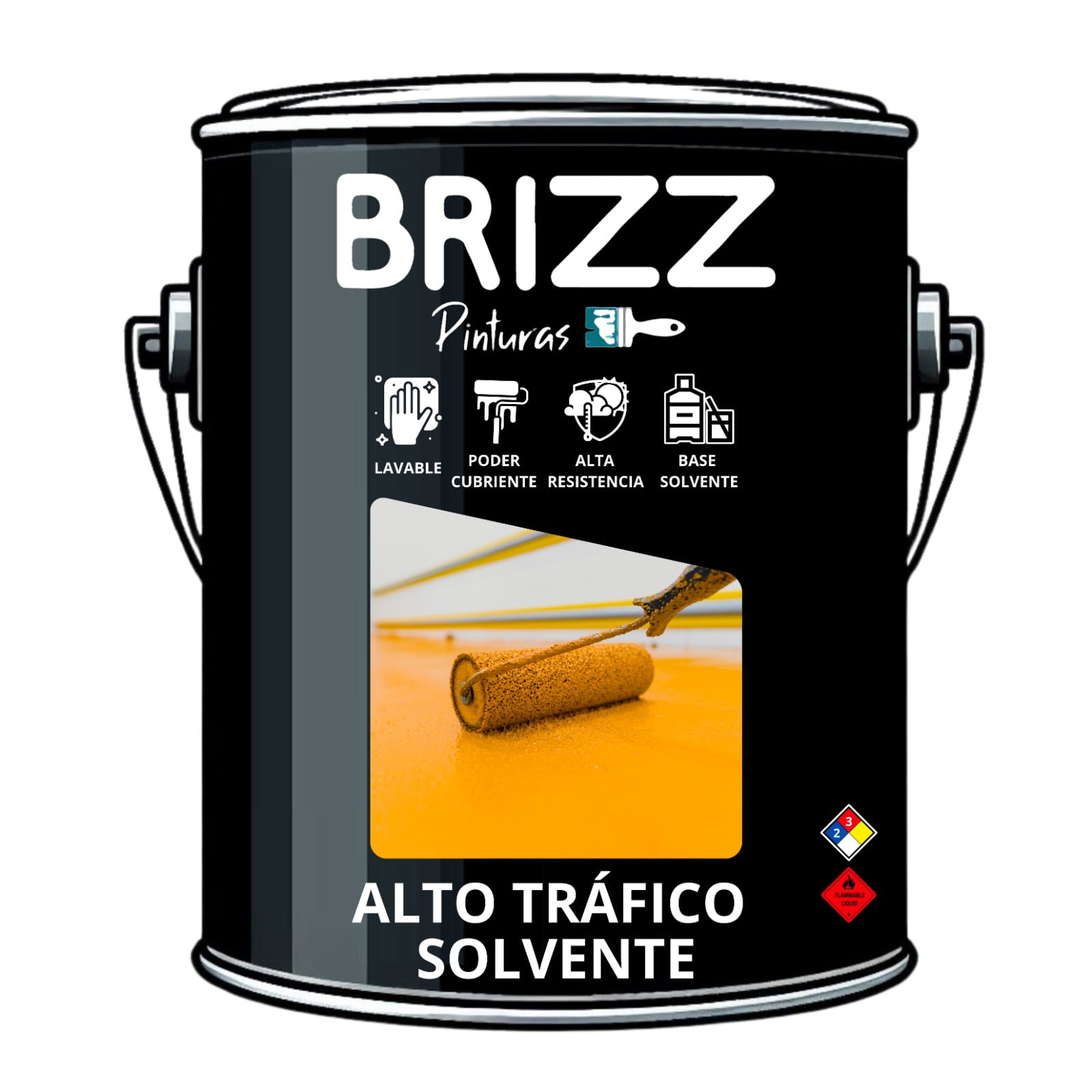Baum - Pintura Alto Trafico Solvente “rojo Colonial” (galón 4 L) /brizz
