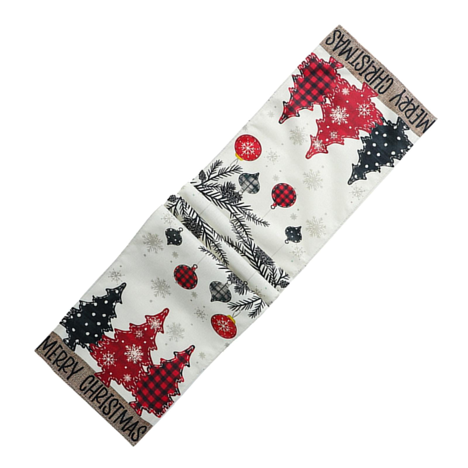 Magideal - De Mesa Navideño, Mantel Individual Reutilizable, Bufanda Decorativa Para Tocador, Decoración De Mesa De Comedor Para Aparadores De Estilo 33 Cm X 275 Cm