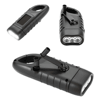 Genérico - Linterna Recargable Con Dinamo Y Panel Solar Para Camping