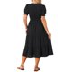 thumbnail image 3 of INSPIRE CHIC Vestidos de Verano para Mujer Vestido de Sol Floral con Nido de Abeja, Vestido Largo Bohemio Flowy de Playa con Capas XL Negro, 3 of 6