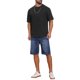 thumbnail image 2 of INSPIRE CHIC Camiseta de Hombre Retro Desgastada Cuello Redondo Manga Corta Sólida XL Negro, 2 of 5