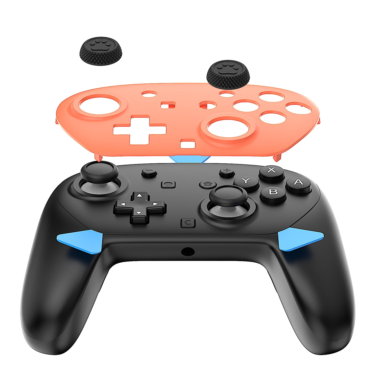 Genérico - Carcasa De Reemplazo Compatible Con El Controlador Pro De Nintendo Switch De 2ª Generación - Cubierta Transparente Con Teclas