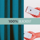 thumbnail image 3 of Cortina Blackout 100% 2 Paños 140x220cm Textura Lino Turquesa, 3 of 3