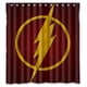 thumbnail image 1 of Cortina de ducha de superhéroe Flash Barry Allen, juego de cortina de baño con ganchos, tamaño 66 x 72 pulgadas, 1 of 3