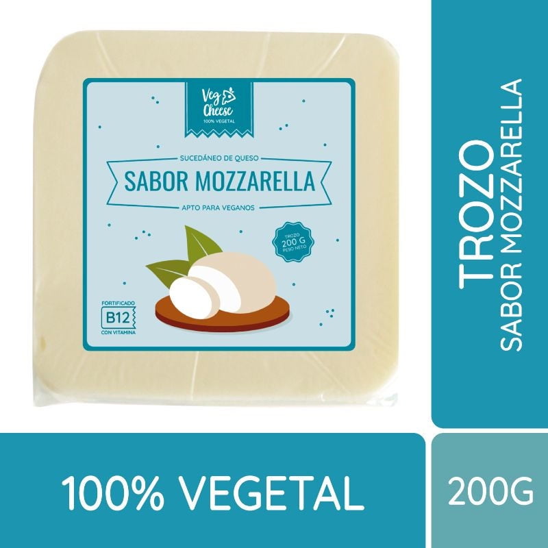 Sucedáneo De Queso Vegetal Sabor Mozzarella Trozado 200 g Vegcheese