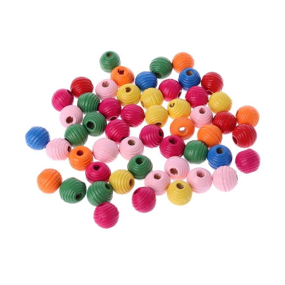 Cuentas de Madera Coloridas Tegongse para Juguetes de Loro 50 Piezas 1.4 cm