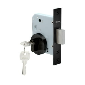 Stark Design - Cerradura De Embutir De Seguridad, Cilindro Ambos Lados. Doble Vuelta De Llave. (Negro Mate). Sku: Sde270-Bl.Cl70