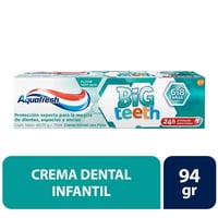Pasta Dental Niños Big Teeth 6-8 Años 94 G Aquafresh