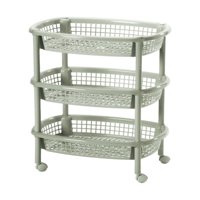 Rimax - Canasta Ovalada Gris Metalizado